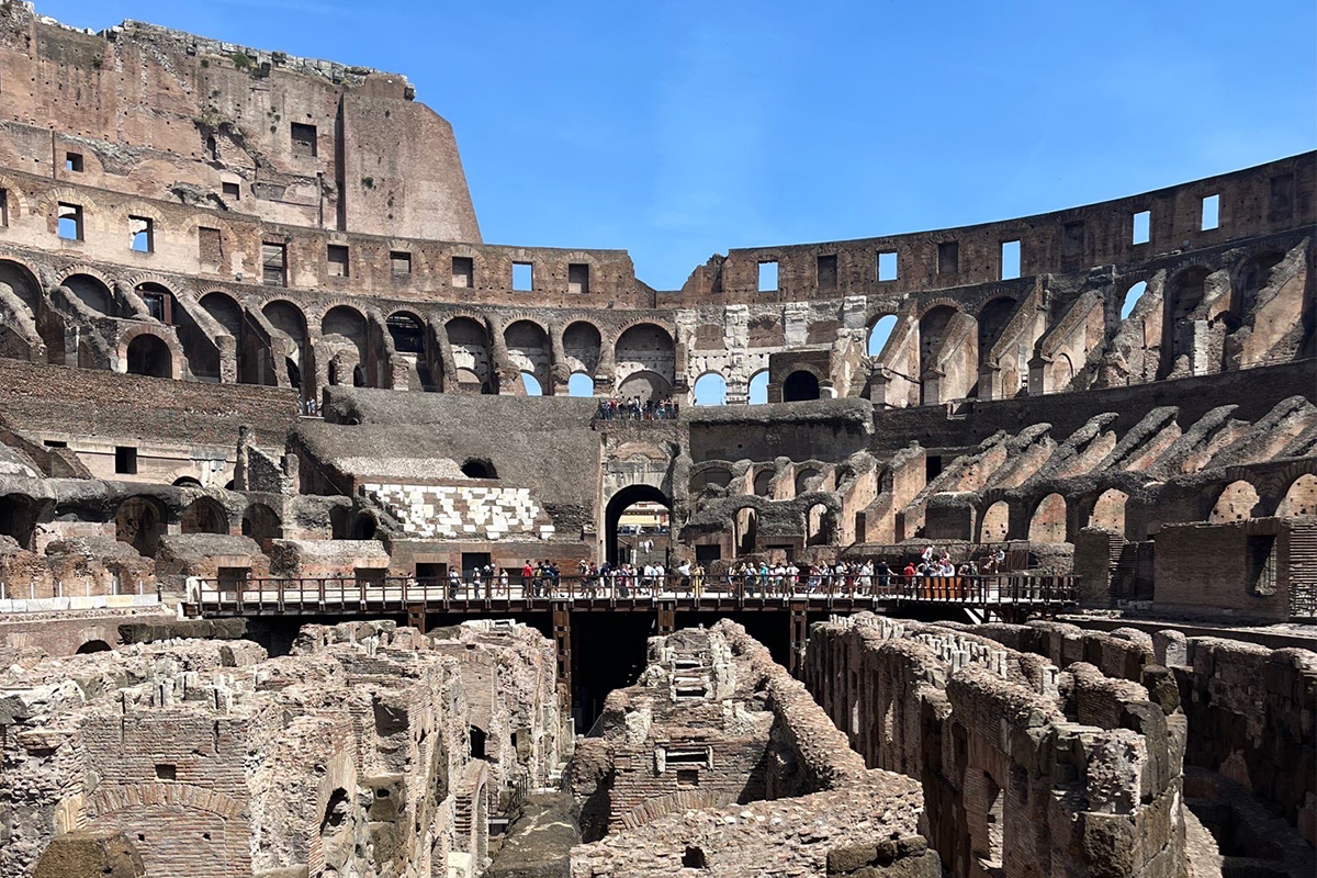 An ancient colosseum located in Italy